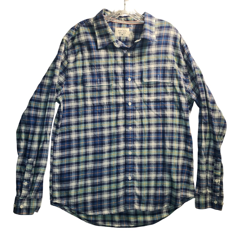 The Normal Brand‎ Flannel Shirt Plaid Button Up Long Sleeve XL